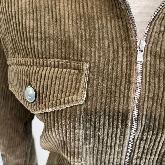 Lost + Wander Olive Corduroy Cropped Jacket Medium - Picture 6 of 12